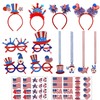 Hopodix 4th of July Costume Accessories Red White and Blue