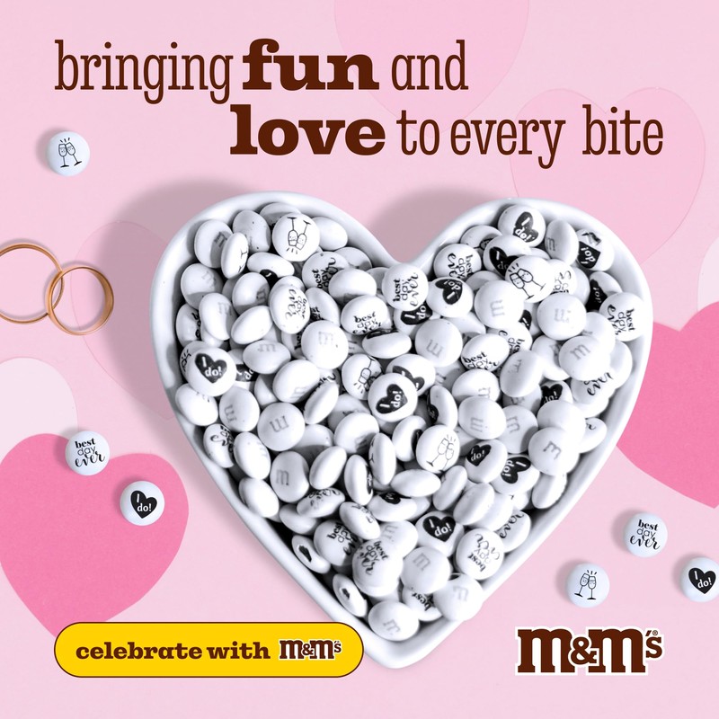 M&M’S WORLD Wedding Themed Milk Chocolate Candy - 5lbs Assorted