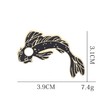 HMOOY 4pcs Koi Fish Brooch, Lovely Fish Shaped Brooch Enamel