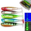 Rubber Fish Set with Glow Stick/Attractant Channel 12 cm Rubber