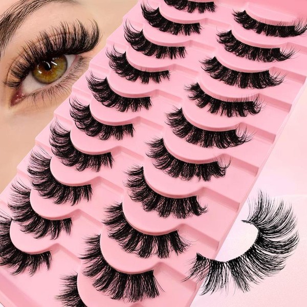 Natural Look Eyelash Extensions, 10 Pairs/tray 15mm Self Grafting Curl