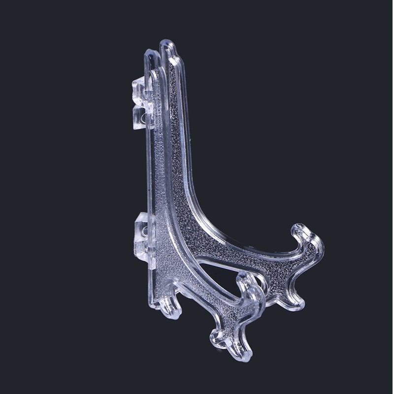 Punhung 20 Pack Clear Plastic Easel Plate Stands Holders Display
