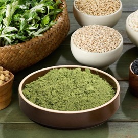 Sarijae Village Enterprise 깨끗한 어린 쑥잎 쑥 미숫가루 500g 국산 곡물쉐이크 Clean Young Mugwort Leaves Mugwort Powder 500g Domestic Grain Shake