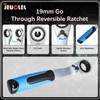 JEUCLEL 17PCS Pass Through Socket Set, Chrome Vanadium Steel, Versatile