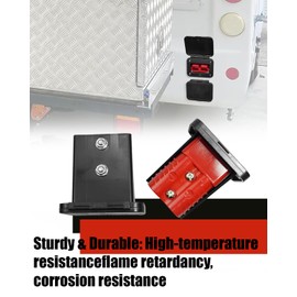 EFZ 175A Quick Connect Battery Plug with Panel Mount & Dust Cover, fits for Anderson Style Connector for 1/0 Gauge Cable, Compatible with UTVs, ATVs, Cars, Trucks, Boats – 2PCS