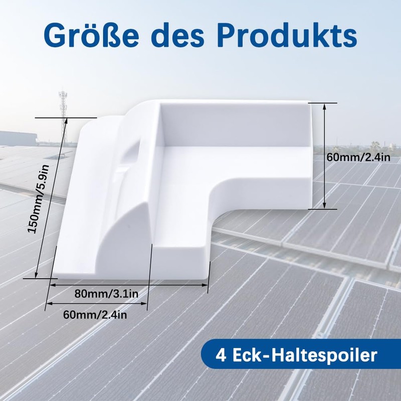 Slocable Solar Panel Brackets, Pack of 4 ABS Solar Panel