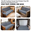 RXZHZYM rv Couch Cover —— Stretchable Fabric (Drak Gray). It