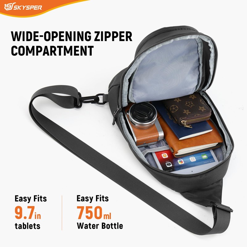 SKYSPER Sling Bag RFID Crossbody Sling Backpack Travel Cross Body