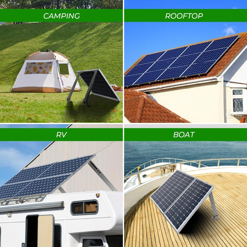 2 Sets Solar Panel Tilt Mount Brackets, 14-27IN Adjustable Solar