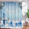 ChloropLastid Let It Snow Shower Curtain 72x72 Inches Snowman Christmas