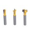 3Pcs Keyhole Router Bits Set 1/4in Shank T Slot Routers