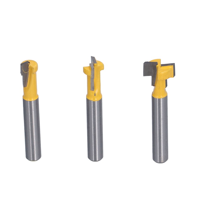 3Pcs Keyhole Router Bits Set 1/4in Shank T Slot Routers
