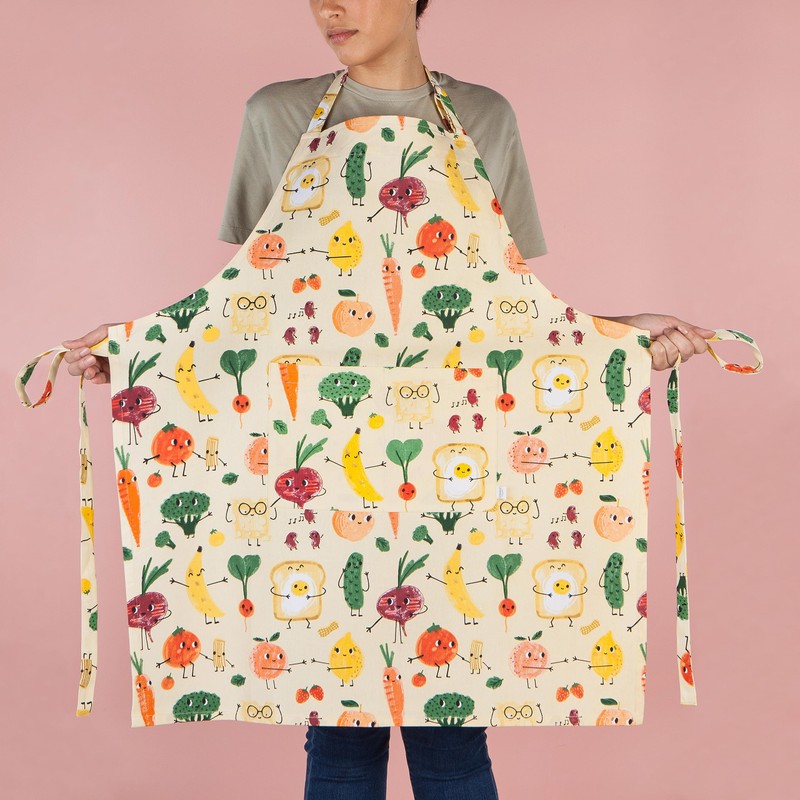 Jubilee Packaged Apron, W28 x L32in, Funny Food