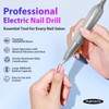 PURTATO Professional Nail Drill 40,000 RPM, Rechargeable,LCD Display E File