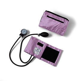 Medline Compli-Mates Professional Aneroid Sphygmomanometer Kit with Adult Manual Blood Pressure Cuff and Carrying Case, Orchid, 1 Kit