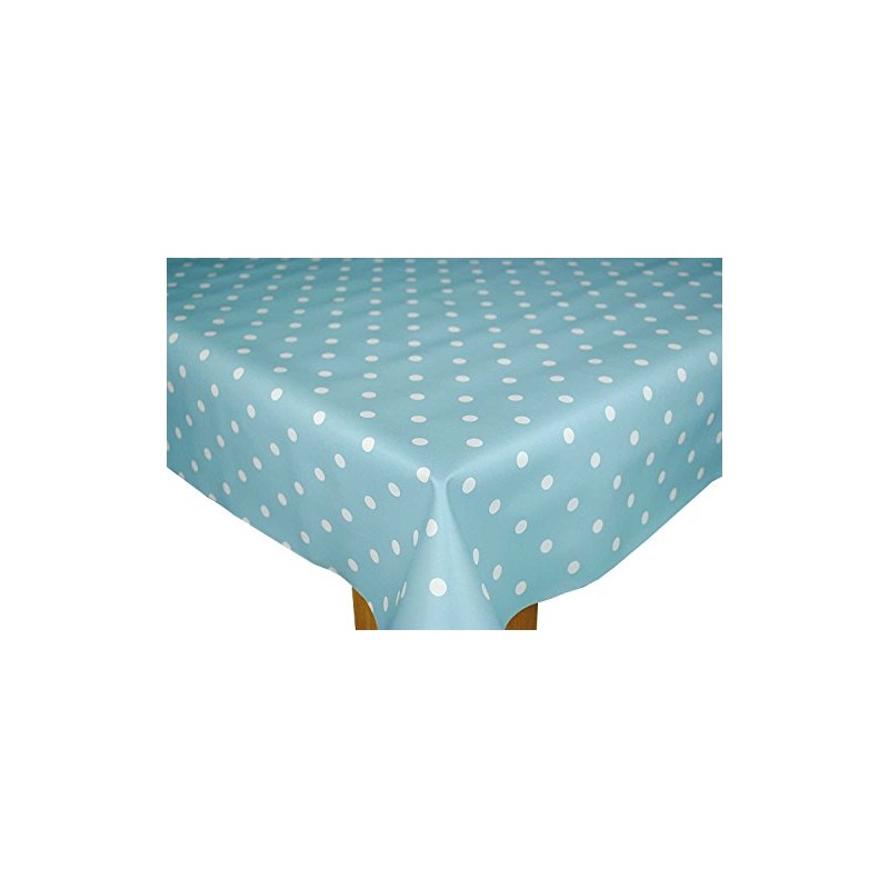 Karina Home Polka Dotty PVC Wipe Clean Tablecloth Vinyl (Duck