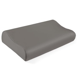 THXSILK 19 Momme Maulbeerseide Kissenbezug für Kontur Gedächtnisschaum Kissen Latex Kissenbezug Cervical Kissenbezug, Hypoallergen Waschbar (50 x 30 x 10/7 cm, Dunkel Grau)