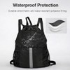 PPZ Drawstring Sports Backpack with Side Mesh Pockets, Lightweight Gym