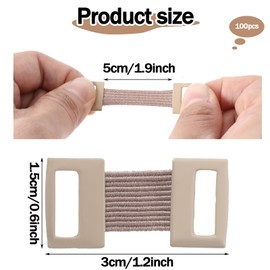 100 Pcs Ace Bandage Clips Stretchable Elastic Bandage Clips Metal Clips Bandage Wrap Clips for Fixing Various Bandages and Gauze (Skin Color)