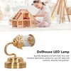 1:12 Scale Dollhouse Lamp Golden Metal Transparent Lampshade Miniature Dollhouse