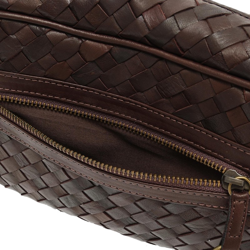 Lily Women's Shoulder Bag, Horse Leather Shoulder Bag, Braun