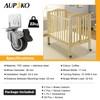 Aupoko 4Pcs Furniture Castors with 4 Brakes 50mm, L-Shaped Brake