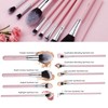 SaDM Shiny 9-Piece Professional Makeup Brush Set with Leather Case