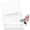 SVUPUE Acrylic Donation Box, Lockable Donation Box, Transparent Ballot Box