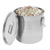 KONKENIE 21L Stainless Steel Airtight Canister Rice Cereal Grain Canisters