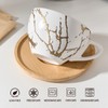 LUKA Ceramic Demitasse Espresso Cups Set with Saucers and Metal