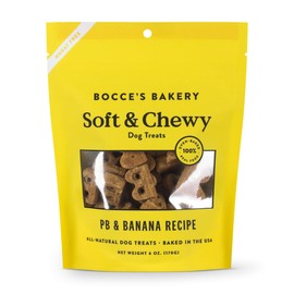 Bocce’s Bakery All-Natural, Dog Treats, Wheat-Free, Limited-Ingredient, Soft & Chewy Cookies Made in the USA, 6 oz (Cheese, Chicken, PB & Banana, Duck, Salmon)