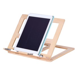 Operitacx 1 x Foldable Laptop Stand Foldable Laptop Stand Wooden Shelf Folding Reading Stand Portable Reading Holder Reading Shelf View the Bookshelf