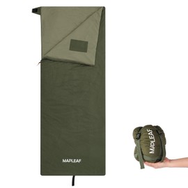 MAPLEAF Umschlagschlafsack spleißbar tragbar wasserdicht kompakt leicht mit Kompressionssack für Camping Rucksackreisen Wandern Reisen und Outdoor im Frühling Sommer Herbst [-3°C bis 15°C]