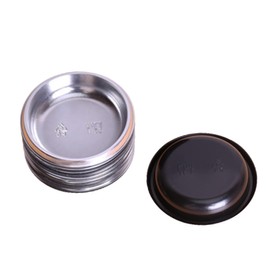 MGGi 100 Pack Round Disposable Sauce Dishes, Mini Dipping Dessert Plates Sauce Plate, Soup Plate Soy Sauce Dishes Seasoning Dish Appetizer Plates for Home Restaurant - Silver