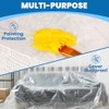 18 Pack Plastic Drop Cloth, 9 x 12 Feet Plastic