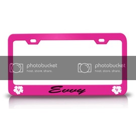 Custom Brother - Evvy Female Name Hibiscus Metal Car SUV Truck License Plate Frame Pn g40