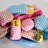 HARFINGTON 100pcs Square Checkered Wax Paper Sheets - 7.09" x