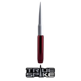 TRUE SPIKE 9 inch RED White TIP PENETRATOR Fat Bullet Antenna with Anti-Theft + Copper Coil in Heavy Gauge CNC Machined Billet Aluminum Short Compatible with Jeep Gladiator JT