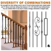 Zwinz 10 Pack Wrought Iron Balusters, 1/2" x 44" Balusters