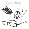 Skyoluy New Upgrade Ultralight and Thin Foldable Reading Glasses Folding