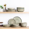 AmorArc Ceramic Dinnerware Sets,Handmade Reactive Glaze Stoneware Plates and Bowls