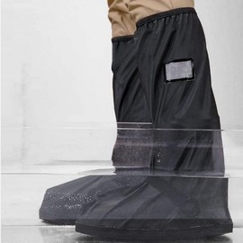 PVC Waterproof Reusable Shoe Covers / Overshoes for Rainy Days Boot Cover L 3ea