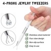 MAEXUS Pack of 3 Piercing Pliers Locking Pins Jewellery Tweezers