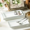 YHOSSEUN Porcelain Serving Platters Rectangular Trays White Serving Platters for