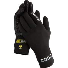 Cressi Cruz Gloves 3mm - Neoprene Diving Gloves Black 3mm Anti Slip Palm System,M/3, Adult Unisex