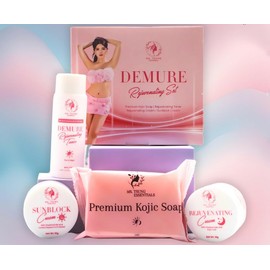 Ms. Tsung Demure Rejuvenating Set with Premium Koji Soap, Toner, Cream, Sunblock Cream, Skin Care Set