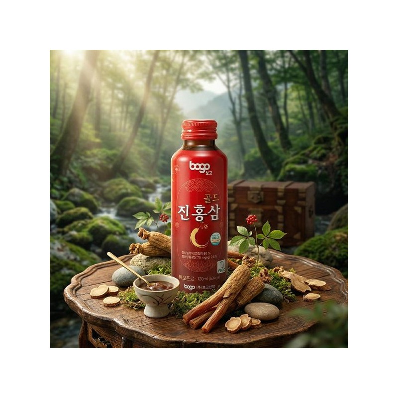 Bogo-on [보고신약] 진홍삼 골드 120mlx10병 1박스 [New Report] Red Ginseng