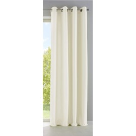 Palermo 10000265 Opaque Curtain Matt Translucent with Eyelets and Tie Backs Decorative Curtain H x W 245 x 140 cm White