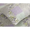 Chezmoi Collection Daisy 3-Piece Printed Patchwork Quilt Set - Purple