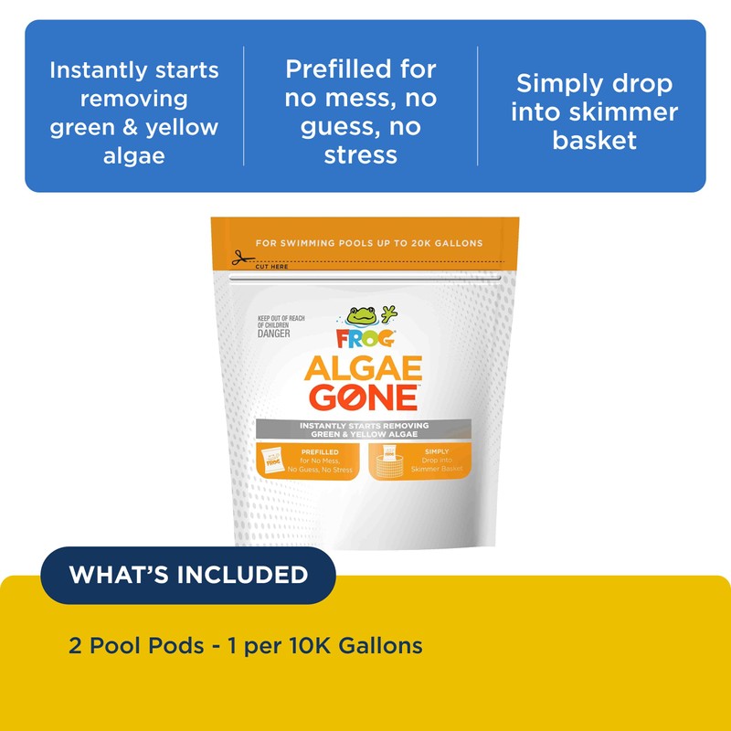 FROG Algae Gone - Dry Formula Algaecide Removes Green and